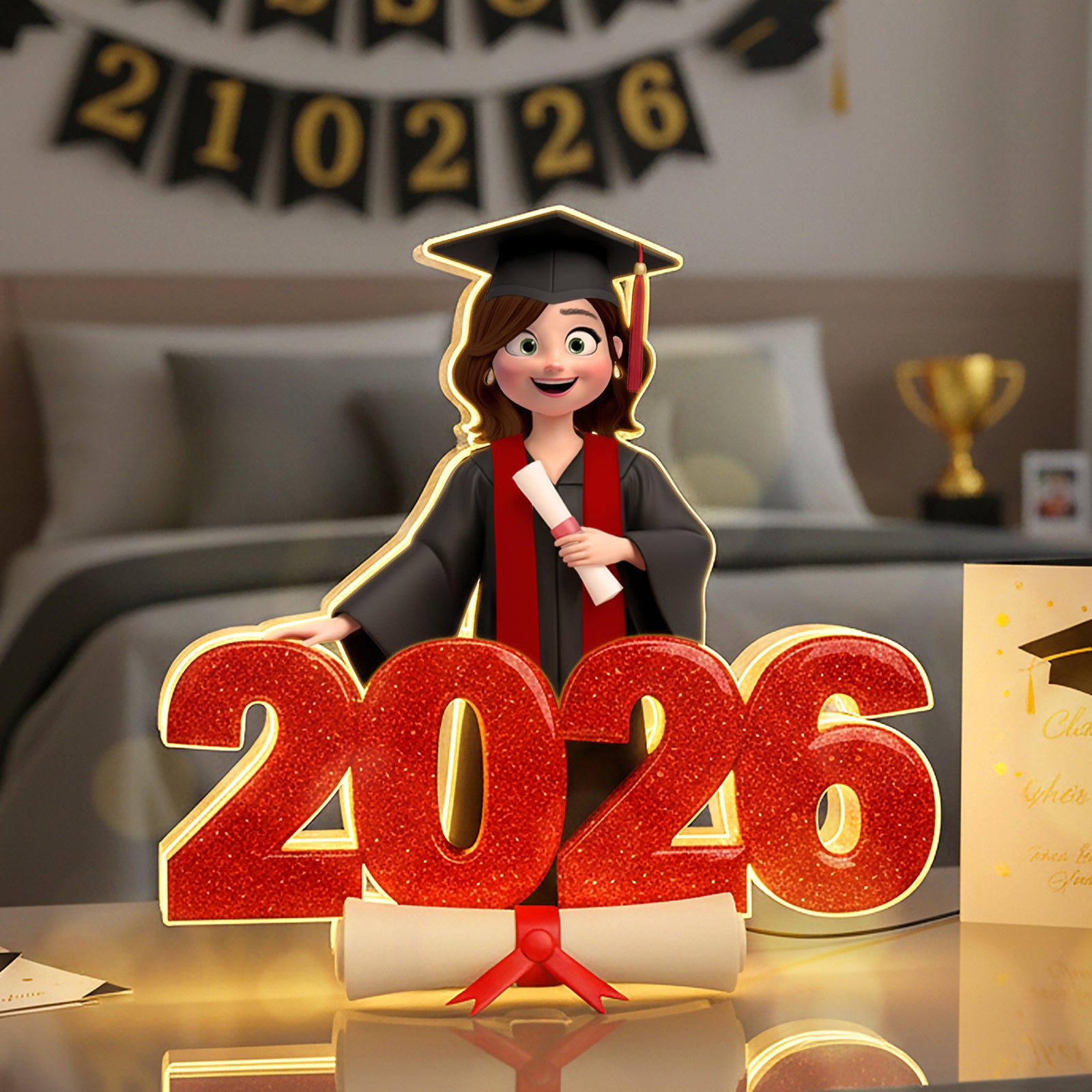 2026 Grad Acrylic Light Box - Personalized Gifts For Graduates 02namg301025 - Light Box - GoDuckee