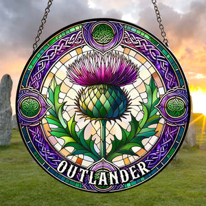 Personalized Gift For Historical Fantasy Novel Fans Suncatcher, Thistle Stained Glass 05QHTN290824 - Ornament - GoDuckee