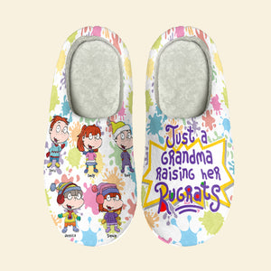 Personalized Gifts For Grandma Home Slippers Cartoon Characters 06TGQN071124HG - Shoes - GoDuckee