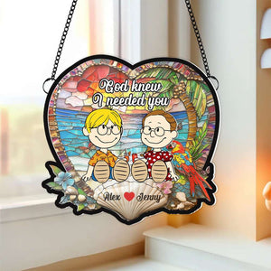 Personalized Gifts For Couple Suncatcher Ornament Summer Holiday 02KAMH100125PA - Ornament - GoDuckee