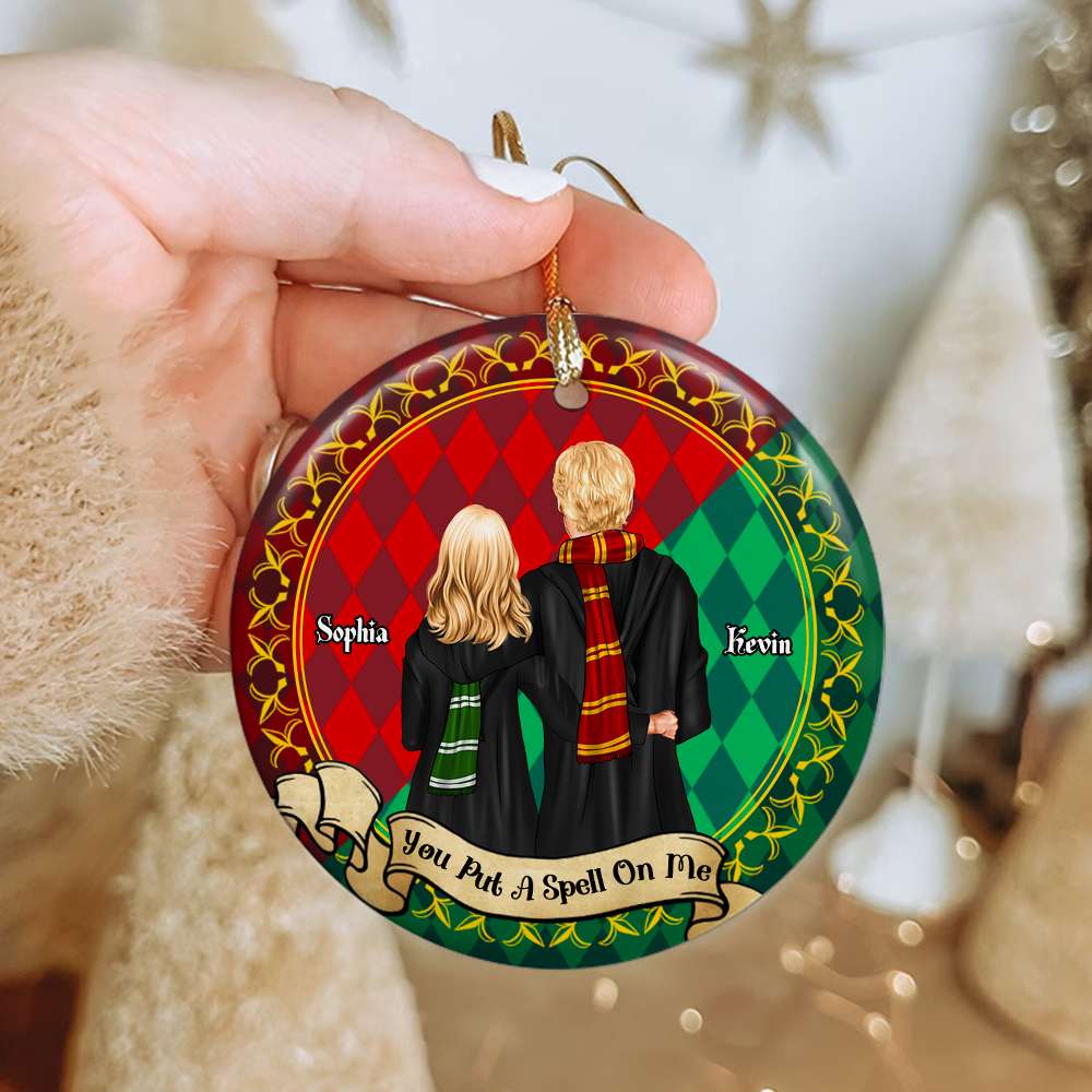 You Put A Spell On Me 02HUDT101123TM Personalized Ornament, Magic Couple Gifts - Ornament - GoDuckee