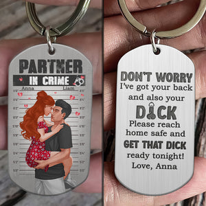 Partner In Crime, Personalized Keychain, Gifts For Him Gifts For Her - Keychains - GoDuckee