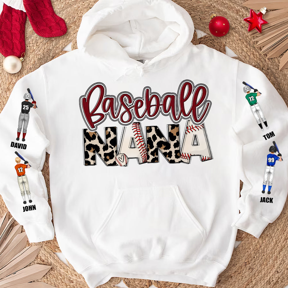 Baseball Nana, Personalized Family Shirt, Gift For Family, Baseball Family - AOP Products - GoDuckee