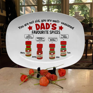 Dad's Favourite Spices Personalized Resin Plate, Gift For Dad - Resin Plate - GoDuckee