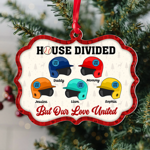 Baseball House Divided - Custom Team Logo Ornament For Baseball Lovers - Ornament - GoDuckee