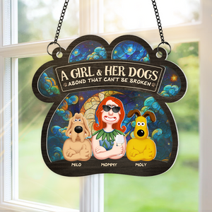 Personalized Gifts For Dog Lovers Window Hanging Suncatcher Ornament 03xqpu030325pa - Ornament - GoDuckee