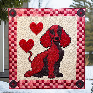 Poodles Dog Christmas Quilt Bed Set Gifts For Dog Lovers 02HUDT061124 - Blanket - GoDuckee