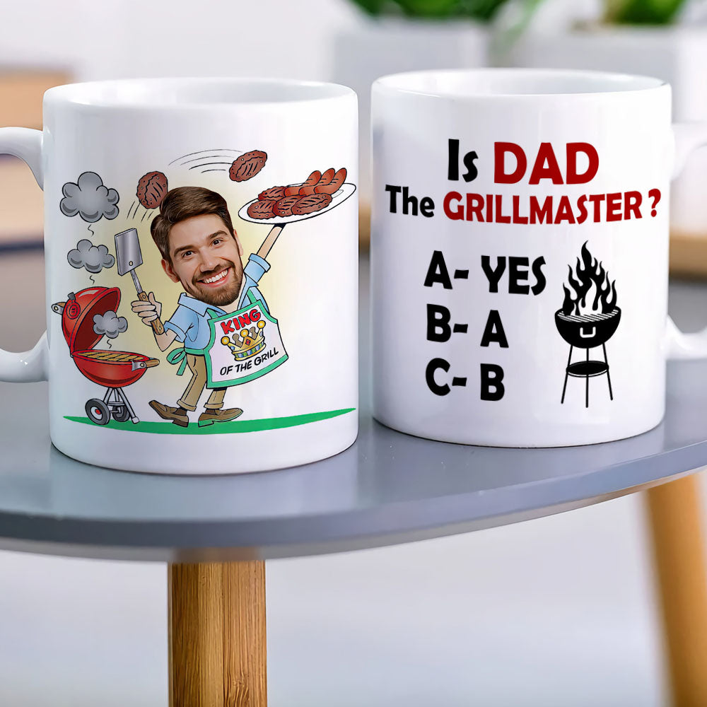 Is Dad The Grillmaster - Gift For Dad- Custom Dad Photo Coffee Mug- Father's Day Mug - Coffee Mug - GoDuckee