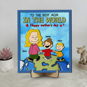 Personalized Gifts For Mom Wood Sign 01totn181224da Best Mom In The World - Wood Sign - GoDuckee