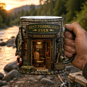 Dad Fishing Nest Magic Mug, Personalized Gifts For Fishing Dad 01qhqn290426 - Coffee Mug - GoDuckee