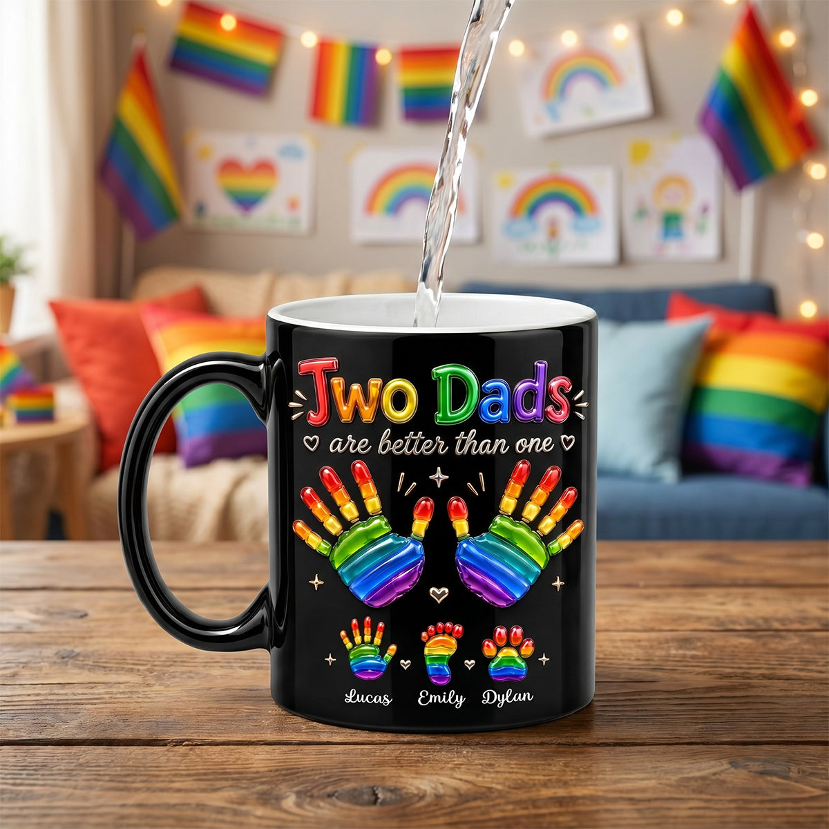 LGBTQ+ Family Magic Mug - Personalized Gifts For Pride Month Magic Mug 02PADH260526 - Coffee Mug - GoDuckee