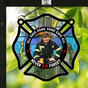 Custom Photo Gifts For Firefighter Suncatcher Ornament 06QNQN030824 - Ornament - GoDuckee