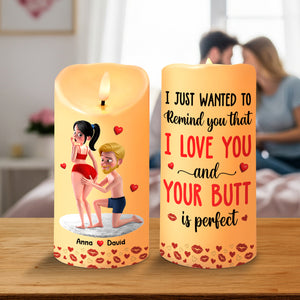 Personalized Funny Gifts For Couple LED Candle Your Butt Is Perfect 04natn160725hg - Led Candle - GoDuckee