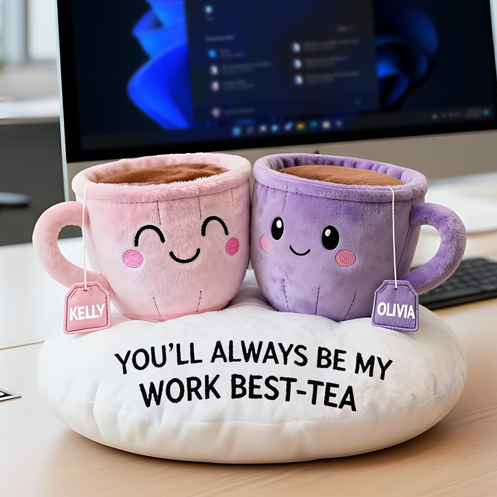 Work Best-tea Custom Shape Pillow, Personalized Gifts For Coworker 01qhth141125 - Pillow - GoDuckee