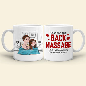Good For One Back Massage- Gift For Couple-Personalized Wine Tumbler-Funny Couple Wine Tumbler - Coffee Mug - GoDuckee
