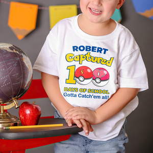 Personalized Gifts For Kids Shirt 01ohpu020125 Captured 100 Days Of School - Shirts - GoDuckee