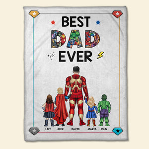 Best Dad Ever, Family Blanket, Personalized Blanket, Father's Day 04QHHN260423TM - Blanket - GoDuckee