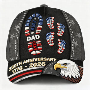 250th Anniversary Of The USA Best Dad Ever Classic Cap - Personalized Gifts For Dad 03naqn270226-Homacus