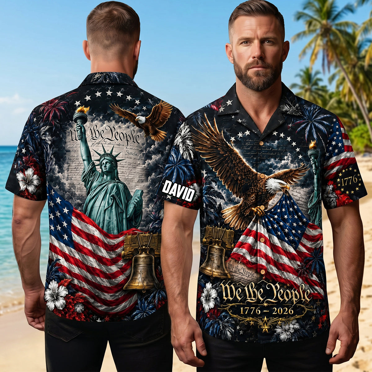USA 250 Years of Freedom Hawaiian Shirt - Personalized Gifts 04totn100626 - Hawaiian Shirts - GoDuckee