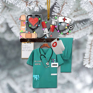 Personalized Gifts For Nurse Christmas Ornament 02OHLU161024 - Ornament - GoDuckee