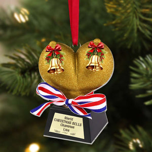 Personalized Gift For Couple Christmas Ornament Naughty Trophy 02OHMH250924 - Ornament - GoDuckee