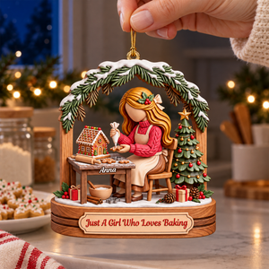 Baking Girl Christmas Ornament - Personalized Gifts For Baking Lovers 03pgqn151026 - Ornament - GoDuckee