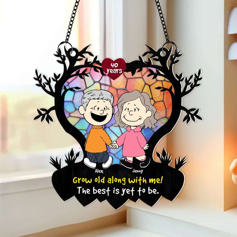 Personalized Gifts For Couple Suncatcher Ornament 04KAMH161224DA - Ornament - GoDuckee