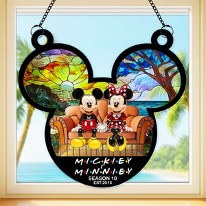 Cheeky Couple Suncatcher - Personalized Anniversary Gifts For Couple 04OHLU140625 - Ornament - GoDuckee