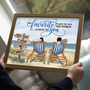 My Favorite You Is Next to Place In All The World, Couple On The Beach Canvas Poster - Poster & Canvas - GoDuckee