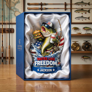 American Freedom Fishing Acrylic Plaque - Personalized Gifts For Fishing Lovers 02tytn130326 - Shaped Plaques - GoDuckee