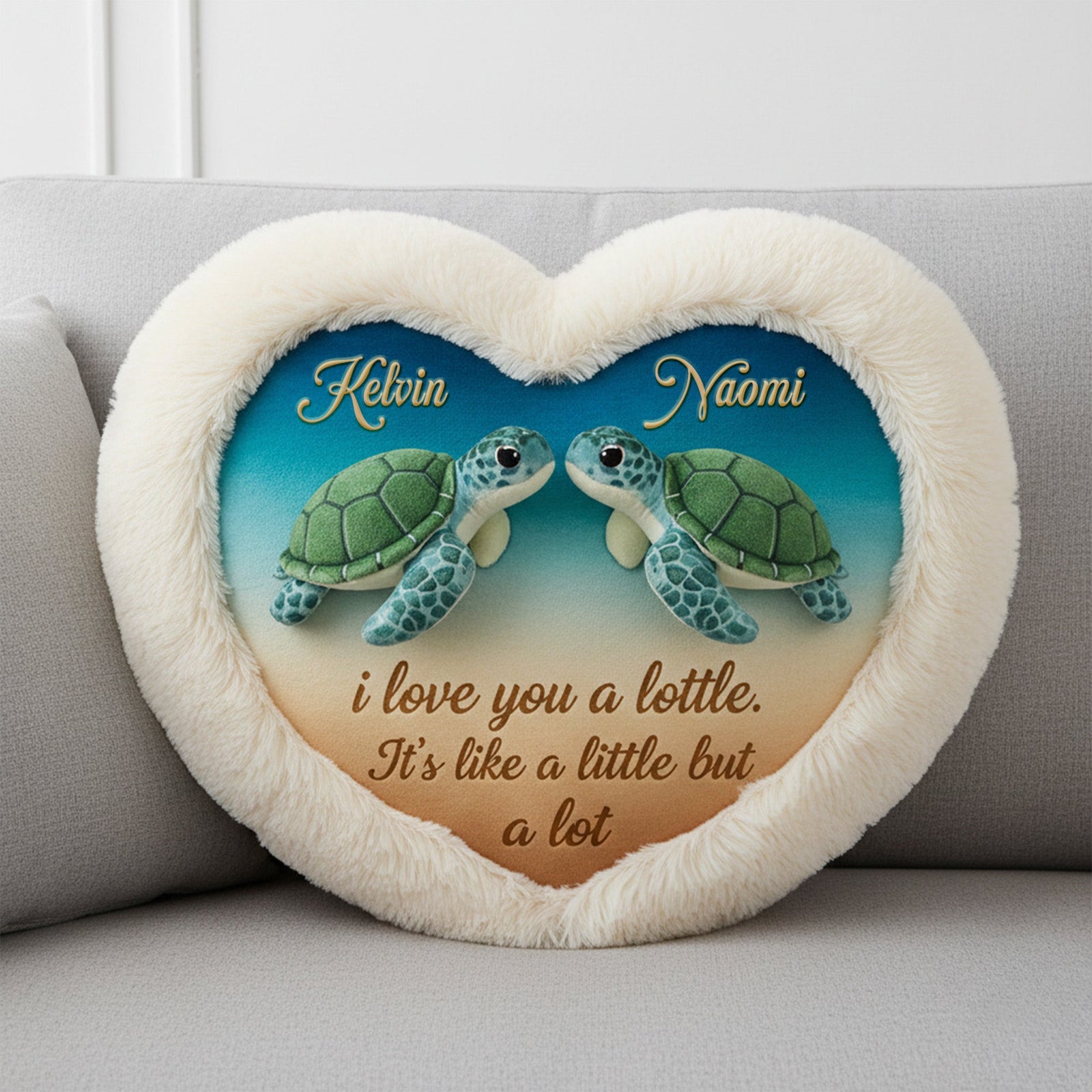 Turtle Couple Pillow - Personalized Gifts For Couple 06kimg211125 - Pillow - GoDuckee