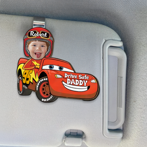 Drive Safe Daddy Car Visor Clip Personalized Gifts For Dad 06ACPU280525 - Car Visor Clip - GoDuckee