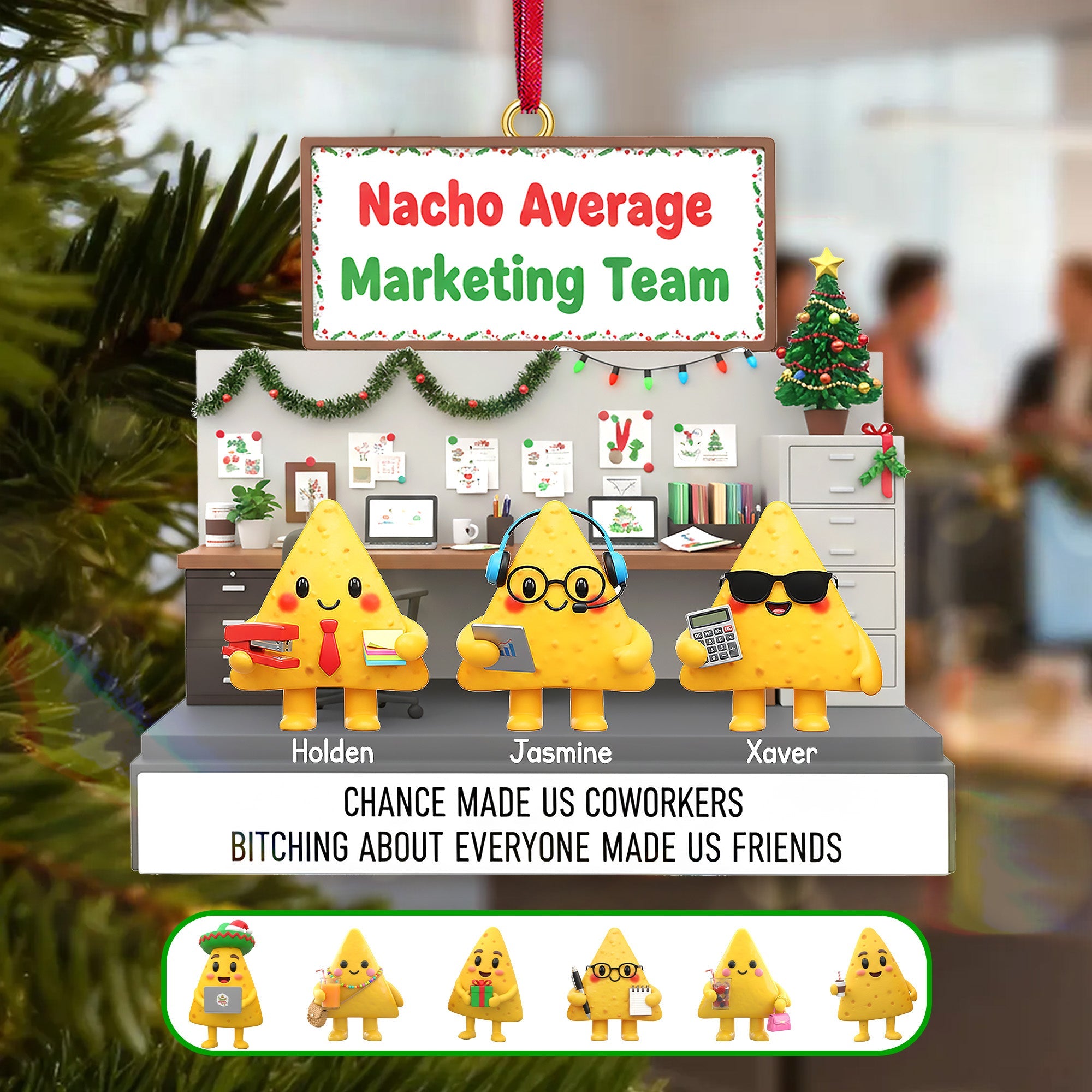Nachos Coworkers Ornament - Personalized Gift For Coworkers Ornament 03NAMG241125 - Ornament - GoDuckee