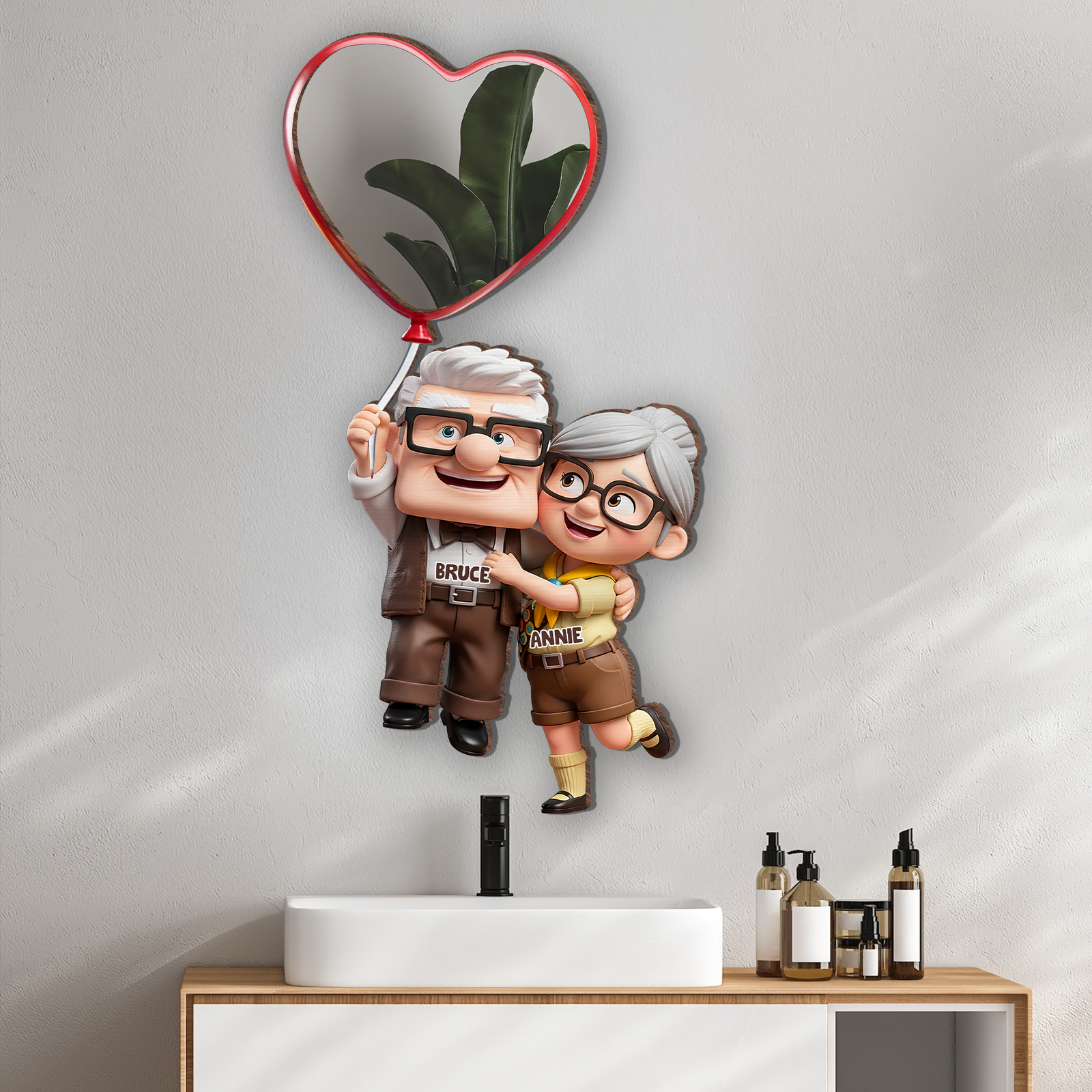 Forever Couple Wall Hanging Mirror Personalized Gifts For Couple 01TOLU230725 - Mirror - GoDuckee