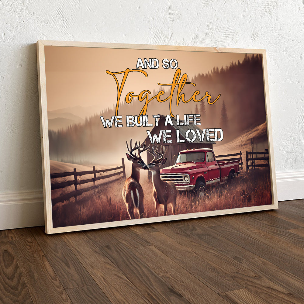 Gifts For Couple Canvas Print Deer Couple 03OHMH111224