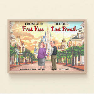 From Our First Kiss Till Our Last Breath-Personalized Light Picture Frame-Couple Gift-TT - Poster & Canvas - GoDuckee