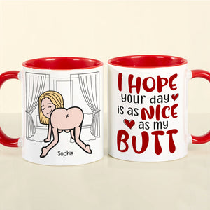 I Hope Your Day Is As Nice As My Butt-Personalized Coffee Mug-Gift For Couple- Funny Couple Mug - Coffee Mug - GoDuckee