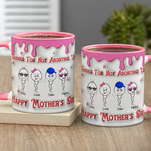 Personalized Gifts For Mom Coffee Mug Thanks For Not Aborting Us 01OHMH050324 - Coffee Mugs - GoDuckee