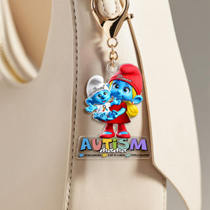 Personalized Gifts For Autism Mom Keychain Mom Holding Her Baby 05TGLU220225 - Keychains - GoDuckee