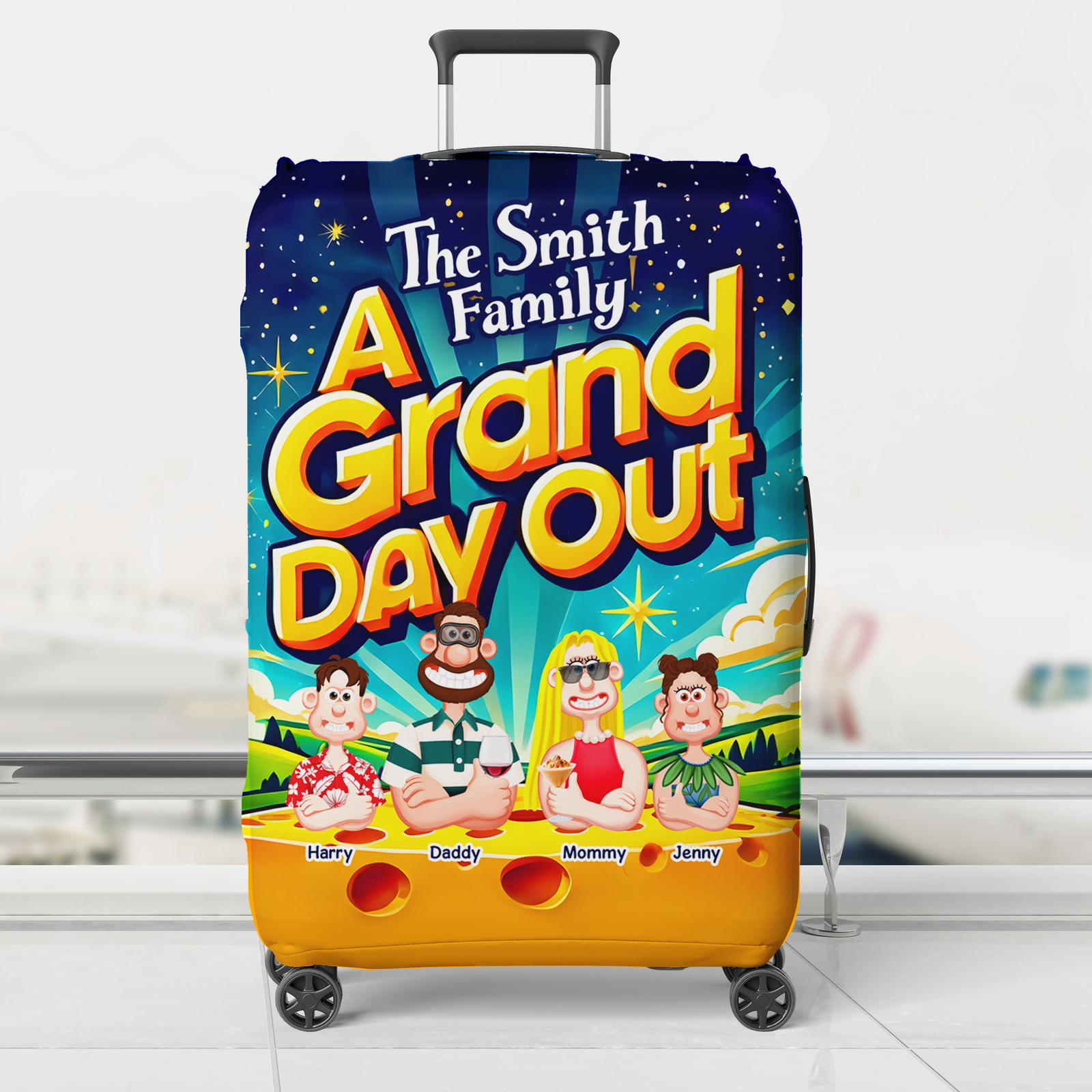 Personalized Gifts For Family Luggage Cover, A Grand Day Out 01tgpu200125pa - Luggage Covers - GoDuckee