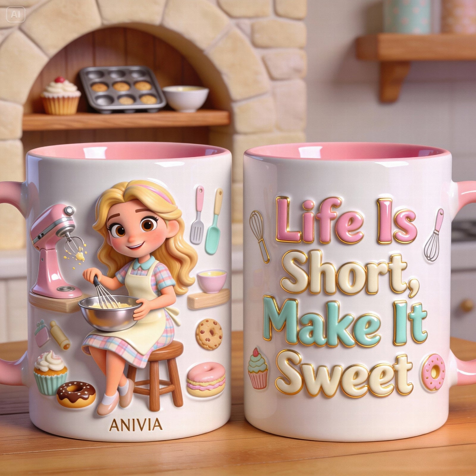 Baking Girl Coffee Mug - Personalized Gifts For Baking Lovers 01pgqn260126 - Coffee Mug - GoDuckee