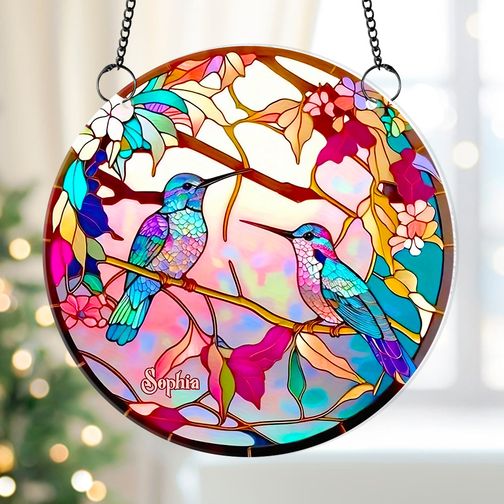 Personalized Gifts For Bird Lovers Suncatcher Ornament 033acdt280824 Hummingbird - Ornament - GoDuckee