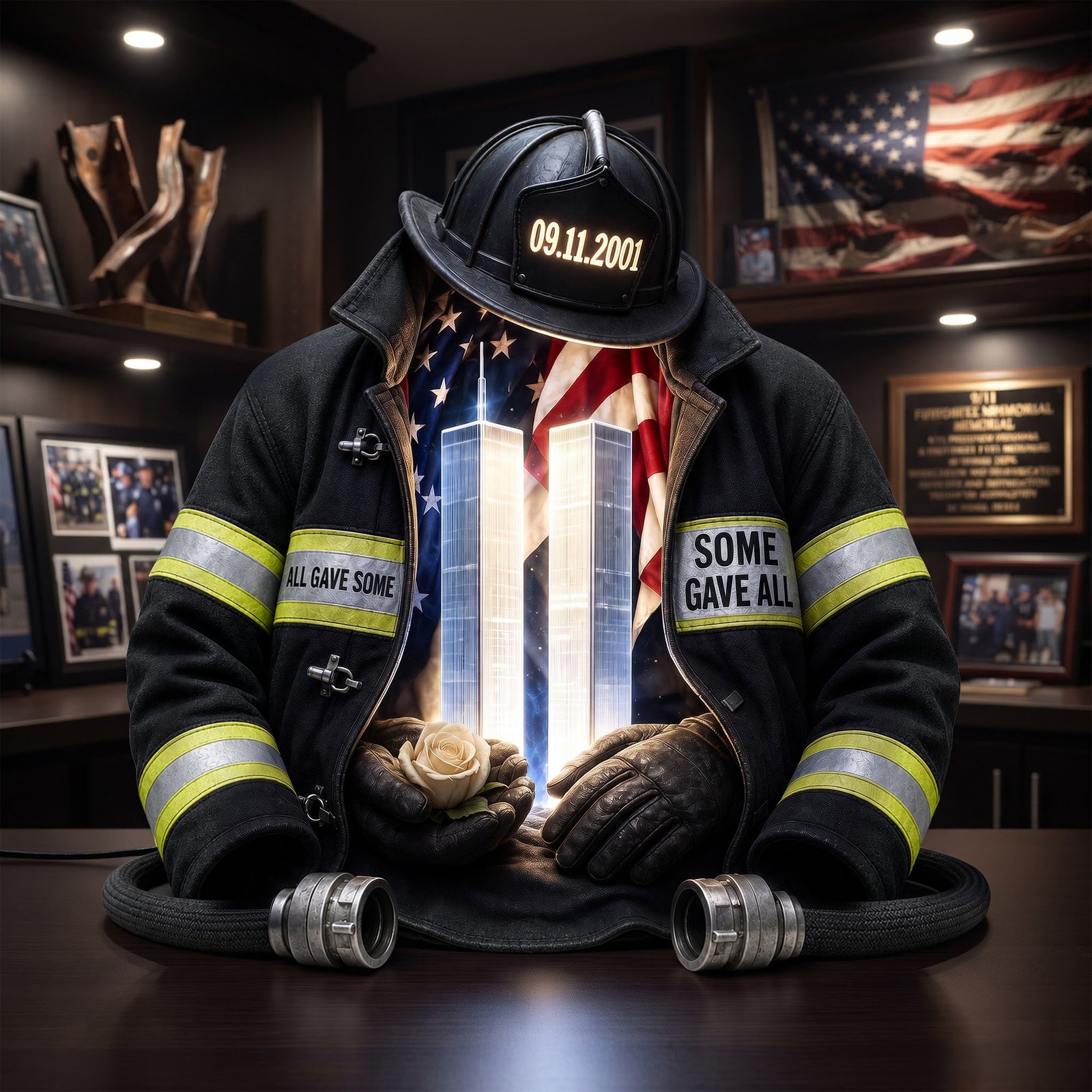 Firefighter Memorial Heaven Acrylic Light Box - Personalized Gifts For Memorial 07halu290726 - Light Box - GoDuckee