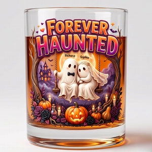 Forever Couple Halloween Round Glass - Personalized Gifts For Couple 07TOQN010826
