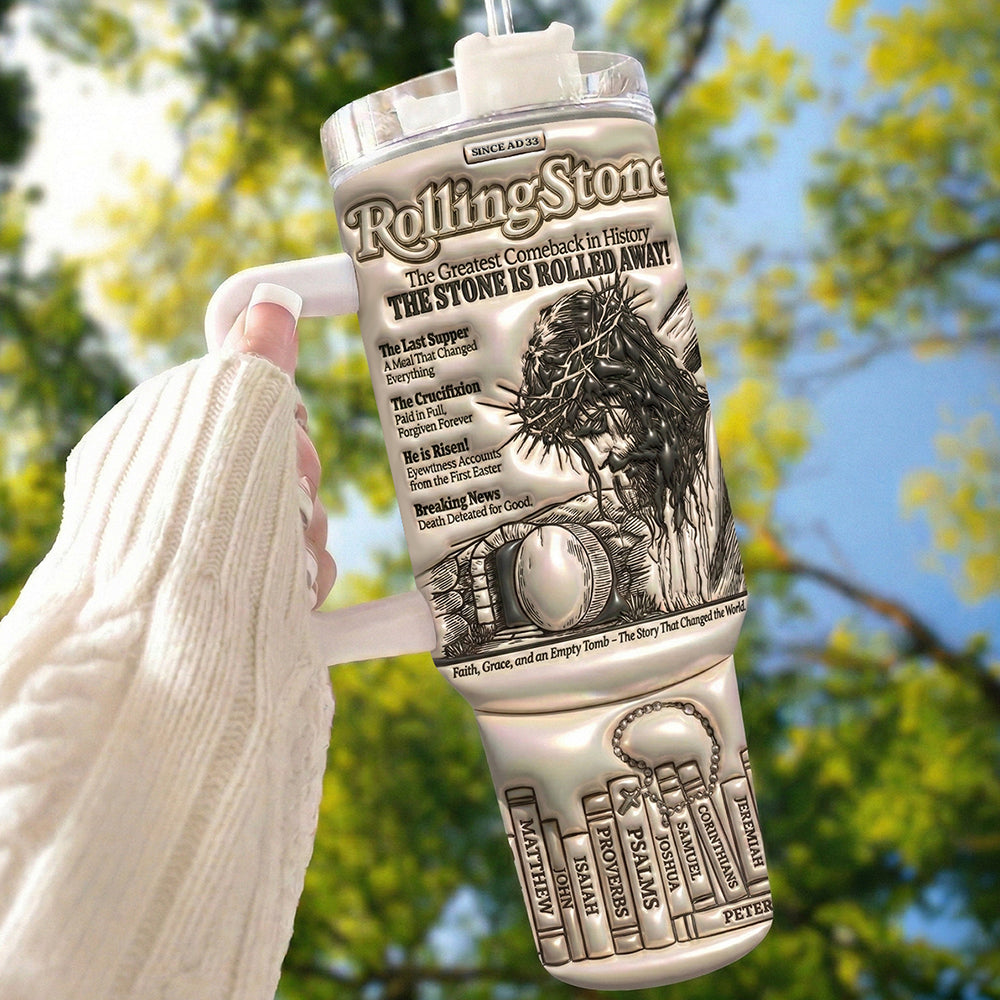 Easter Faith Tumbler Handle Personalized Gifts For Christians 03QHDT050326 - Tumbler Cup - GoDuckee