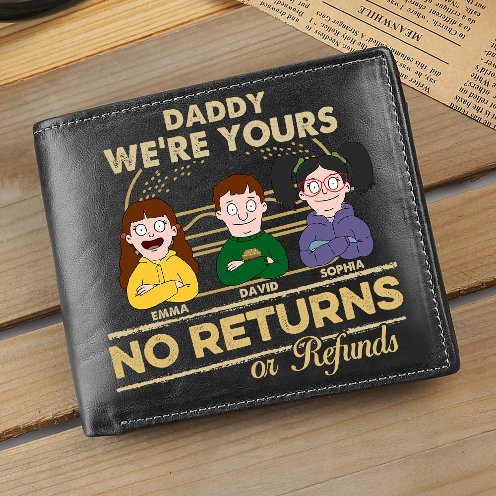Personalized Gifts For Dad Leather Wallet 02TGDT311224HG No Returns Or Refunds - Leather Wallet - GoDuckee