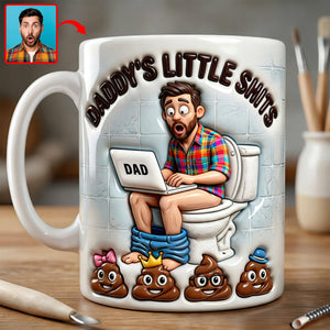 Funny Poop Dad Coffee Mug - Custom Photo Gifts For Father's Day Coffee Mug 04NAQN040326 - Coffee Mug - GoDuckee