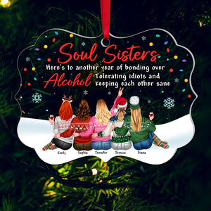 Personalized Gift For Friends Christmas Ornament Soul Sister 03ACQN240924TM - Ornament - GoDuckee