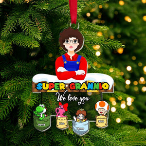 Personalized Christmas Gifts For Super Grannio Acrylic Ornament 02KAMH091024PA - Ornament - GoDuckee