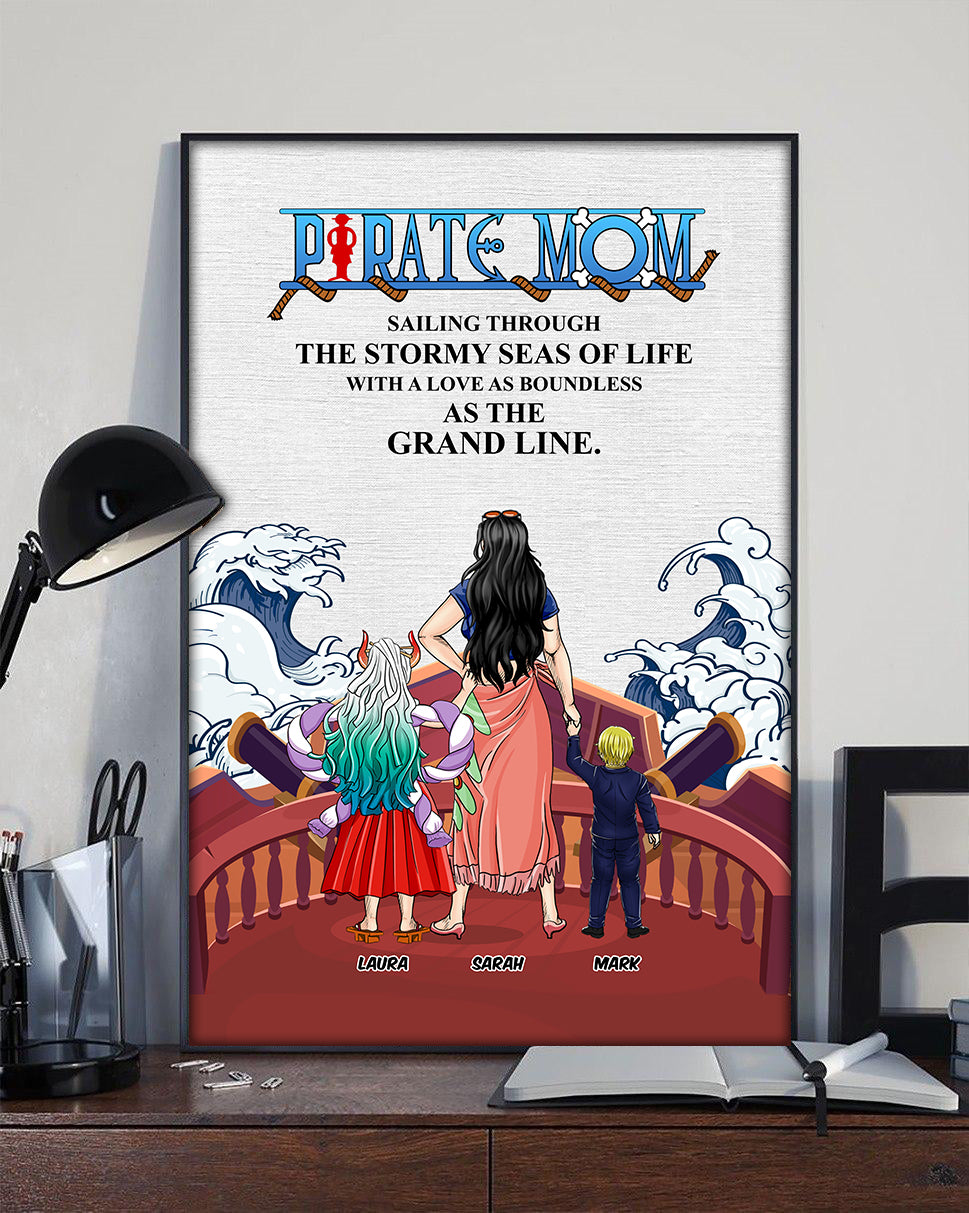 Personalized Gifts For Mom Canvas Print Pirate Mom 031TOTH210324PA - Canvas Print - GoDuckee
